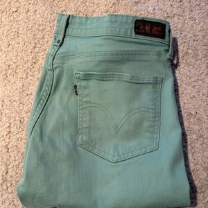 Levi's Women's Mint Green Denim Jeans Spring 90s Size 12